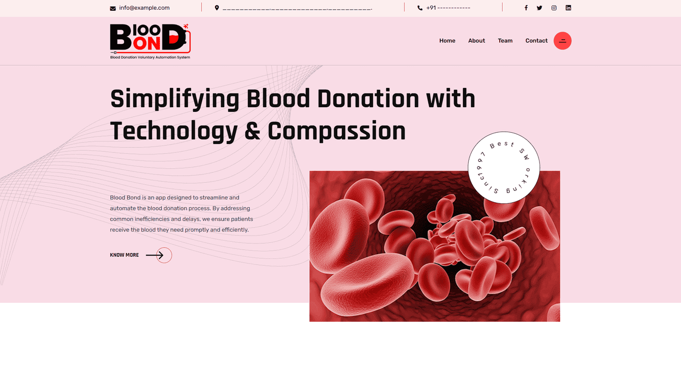 Blood Bond is revolutionizing blood donation by using technology to connect donors and recipients efficiently.